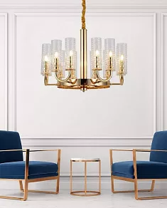 Подвесная люстра LUMINA DECO Donatti LDP 8011-12 F.GD