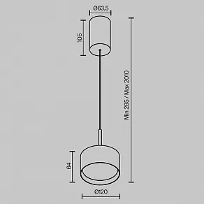 Подвесной светильник Maytoni Glare P102PL-12W3K-W