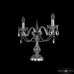 Настольная лампа декоративная Bohemia Ivele Crystal 1402 1402L/2/141-39 Ni