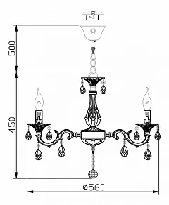 Подвесная люстра Maytoni Pietra ARM339-06-W
