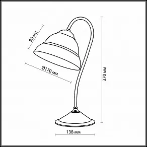 Настольная лампа декоративная Odeon Light Palacio 1992/1T