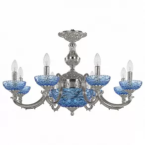 Подвесная люстра Bohemia Ivele Crystal 7209 72209P/8/210 Ni P Aquamarine/M-1F