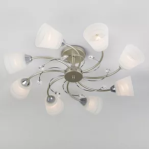 Люстра на штанге Eurosvet Sabrina 30147/8 перламутровое золото