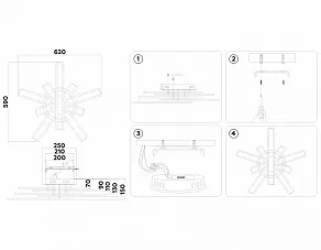 Потолочная люстра Ambrella Light FA FA8906