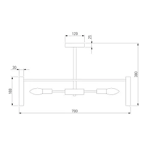 Люстра на штанге Bogate's Flamel 373/8 Smart золото