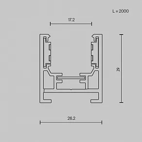 Трек накладной Maytoni Busbar trunkings Exility TRXM034-412B