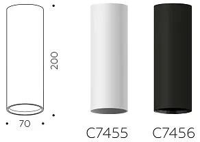 Накладной светильник Ambrella Light C C7456
