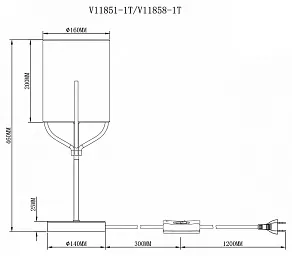 Настольная лампа декоративная Moderli Inari V11858-1T