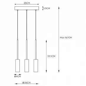 Подвесной светильник Lucide Tubule 24401/21/30