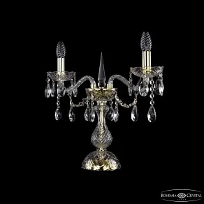 Настольная лампа декоративная Bohemia Ivele Crystal 1413 1413L/2/141-39 G