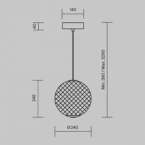 Подвесной светильник Maytoni Bruma MOD397PL-L12B3K