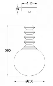 Подвесной светильник Maytoni Bruco P150PL-01BG
