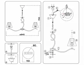 Подвесная люстра Ambrella Light HIGH LIGHT LH57093