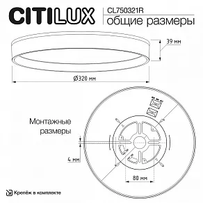Накладной светильник Citilux ETALON CL750321R
