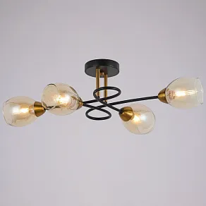 Люстра на штанге ILLUMICO Celeste IL8263-4COU-79 BK GD Celeste