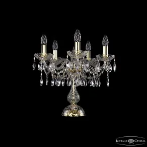 Настольная лампа декоративная Bohemia Ivele Crystal 1413 1413L/5/141-39 G