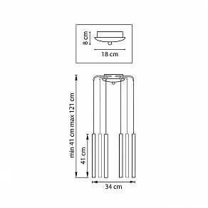 Подвесная люстра Lightstar Tubo L8T747233