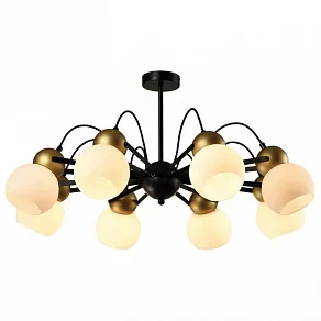 Люстра на штанге Imex Cleo MD.22438-8-S-BK+GD