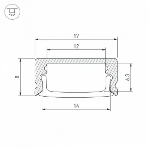 Профиль накладной Arlight LINE 044234(1)