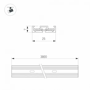 Трек накладной Arlight MAG-VIBE 044180