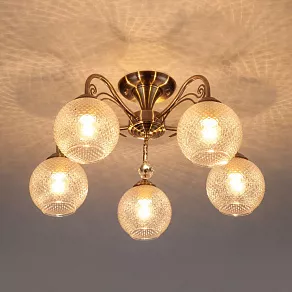 Люстра на штанге Eurosvet Kristin 30139/5 античная бронза