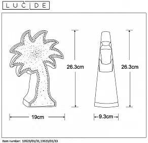 Настольная лампа декоративная Lucide Palm 13523/01/31