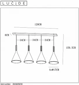 Подвесной светильник Lucide Gipsy 35410/04/30