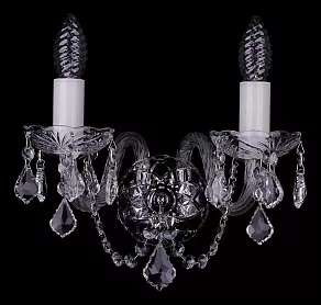 Бра Bohemia Ivele Crystal 1400 1402B/2/141Ni/Leafs