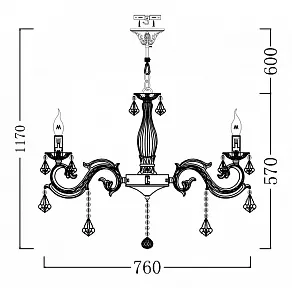 Подвесная люстра Maytoni Bronze ARM245-08-W