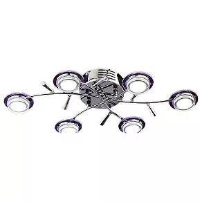 Потолочная люстра Eurosvet 90000 90000/6 хром/синий+красный+фиолетовый