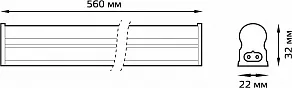 Накладной светильник Gauss TL Elementary TL003