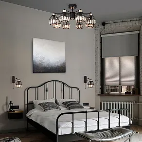 Люстра на штанге Eurosvet Lord 70075/8 черный