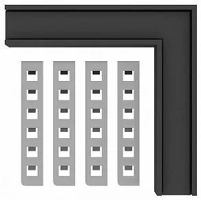 Соединитель угловой L-образный для треков встраиваемых ST-Luce SKYLINE 48 ST1007.449.12