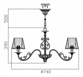 Подвесная люстра Maytoni Sunrise ARM290-07-W
