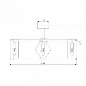 Люстра на штанге Eurosvet Aragon 60126/8 черный Smart (60116/8)