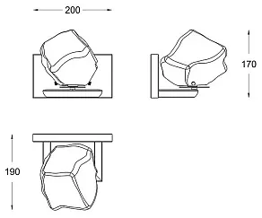 Бра Zumaline Rock W0488-01A-B5AC