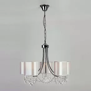 Подвесная люстра Eurosvet Cornella 10084/5 хром/прозрачный хрусталь Strotskis