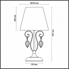 Настольная лампа декоративная Odeon Light Niagara 3921/1T