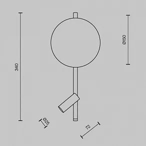 Бра с подсветкой Maytoni Solution MOD450WL-L9BG3K