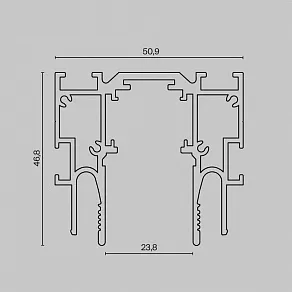 Трек встраиваемый Maytoni Technical Busbar trunkings Exility TRX034-SCCL-422B