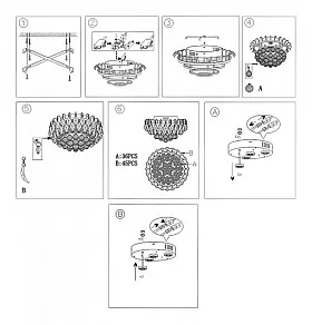 Потолочная люстра Globo Toulouse 46634-4