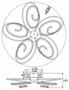 Потолочная люстра Freya Blossom FR6017CL-L60CH