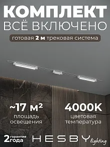 Комплект трековый Hesby Lighting Skylite №10 HSBL_kompl_S010_VI2W4K