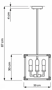 Люстра на штанге LUMINA DECO Waldorf LDP 1140-4 BK+MD