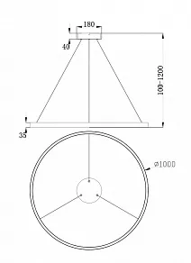 Подвесной светильник Maytoni Rim MOD058PL-L54BS4K