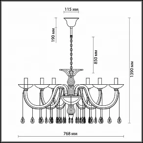 Подвесная люстра Odeon Light Alvada 2910/6