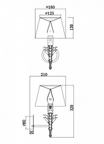 Бра Maytoni Barbara H003WL-01MG