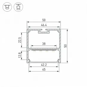 Профиль накладной Arlight LINIA 062804