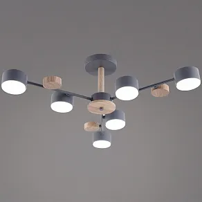 Люстра на штанге Reluce  03758-0.3-06 GREY+WOOD GX53