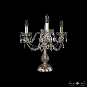 Настольная лампа декоративная Bohemia Ivele Crystal 1402 1402L/3/141-39 G